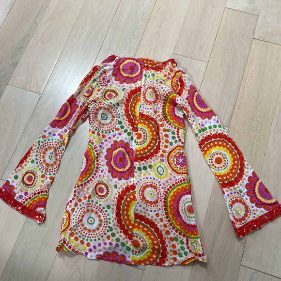 CHACH girls beads embellished soft cotton flare sleeve cover up dress - Picture 7 of 9